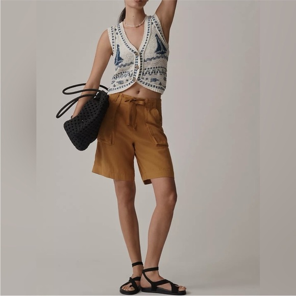 NWT Anthropologie Pilcro V-Neck Sailboat Motif Cardigan Sweater Vest - S *SAMPLE - Picture 4 of 9